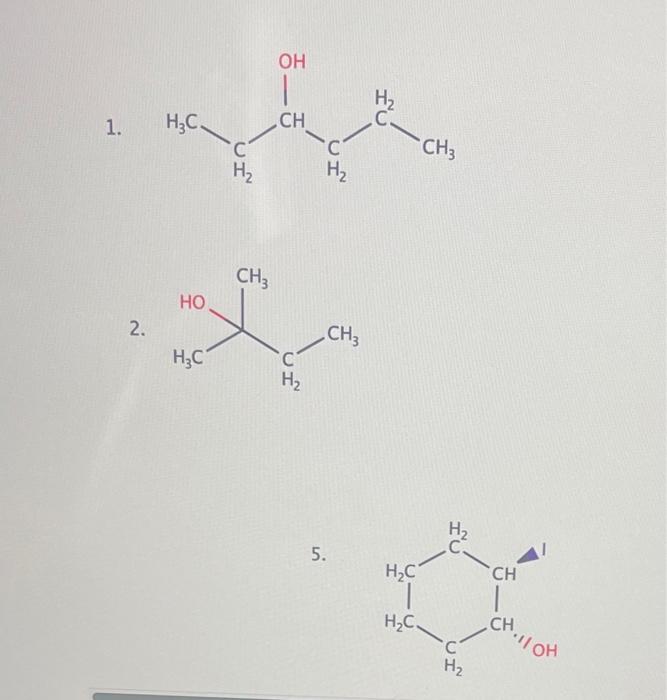  1. 2. 5. 3. 4. Provide a correct name for each