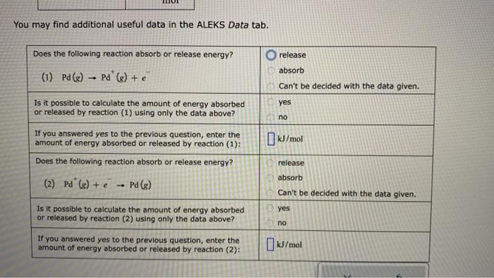 additional useful data in the ALEKS Data tab. You may find additional