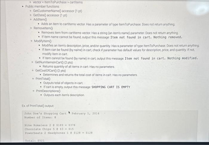 This program extends the earlier "Online shopping cart' program (Consider first saving