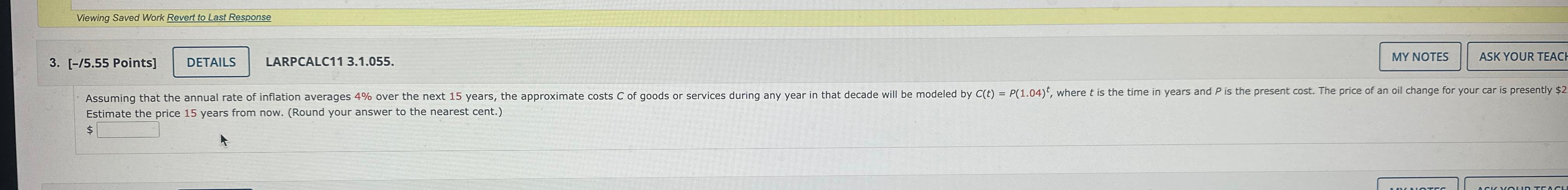  Viewing Saved Work Revert to Last Response 3. Points 