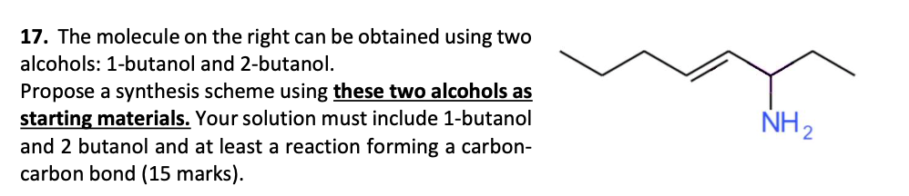  17. The molecule on the right can be obtained using two
