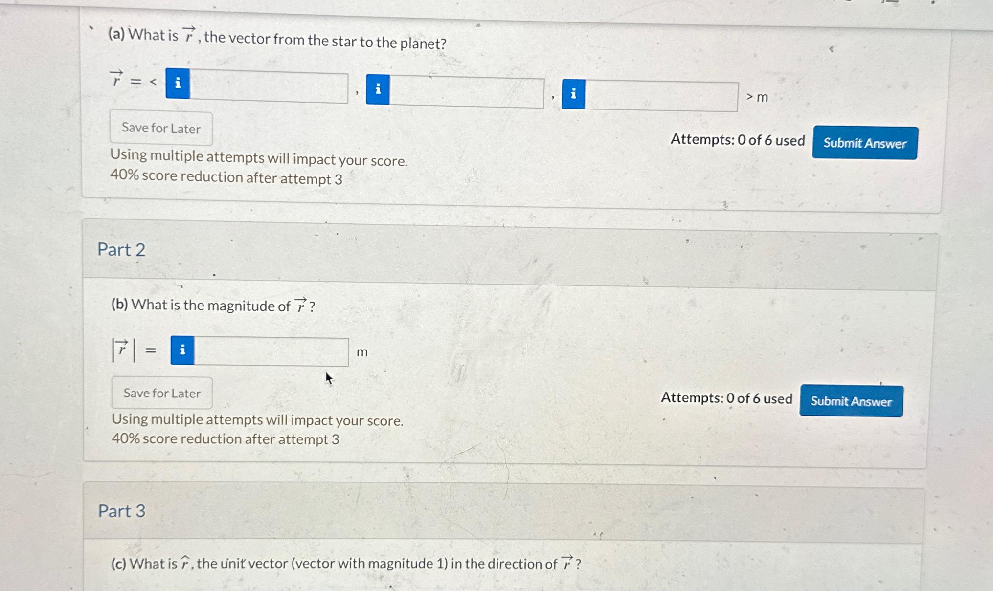  (a) What is vec(r), the vector from the star to the