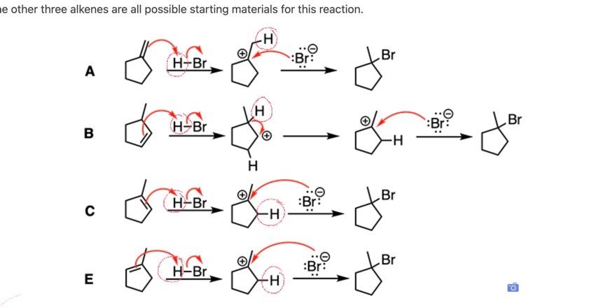 How do I know where the hydrogen ends up after the double
