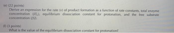 irreversibly catalyzes product formation E+S ES E+P A portion of the enzyme's