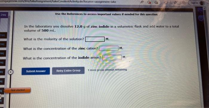 Use the References to access important values if needed for this