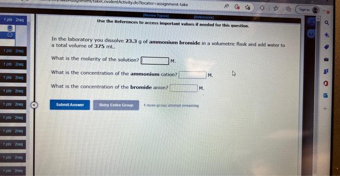 question. In the laboratory you dissolve 12.0g of zinc iodide in a