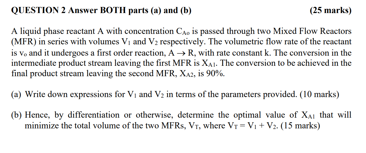 QUESTION 2 Answer BOTH parts (a) and (b) (25 marks) A