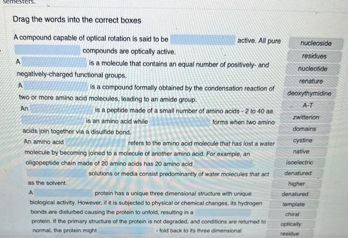 subject is biochemistry. please do all its only one question they are