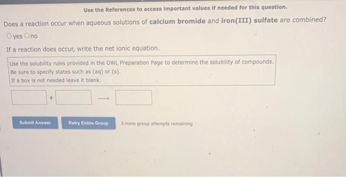  Use the References to access important values If needed for this