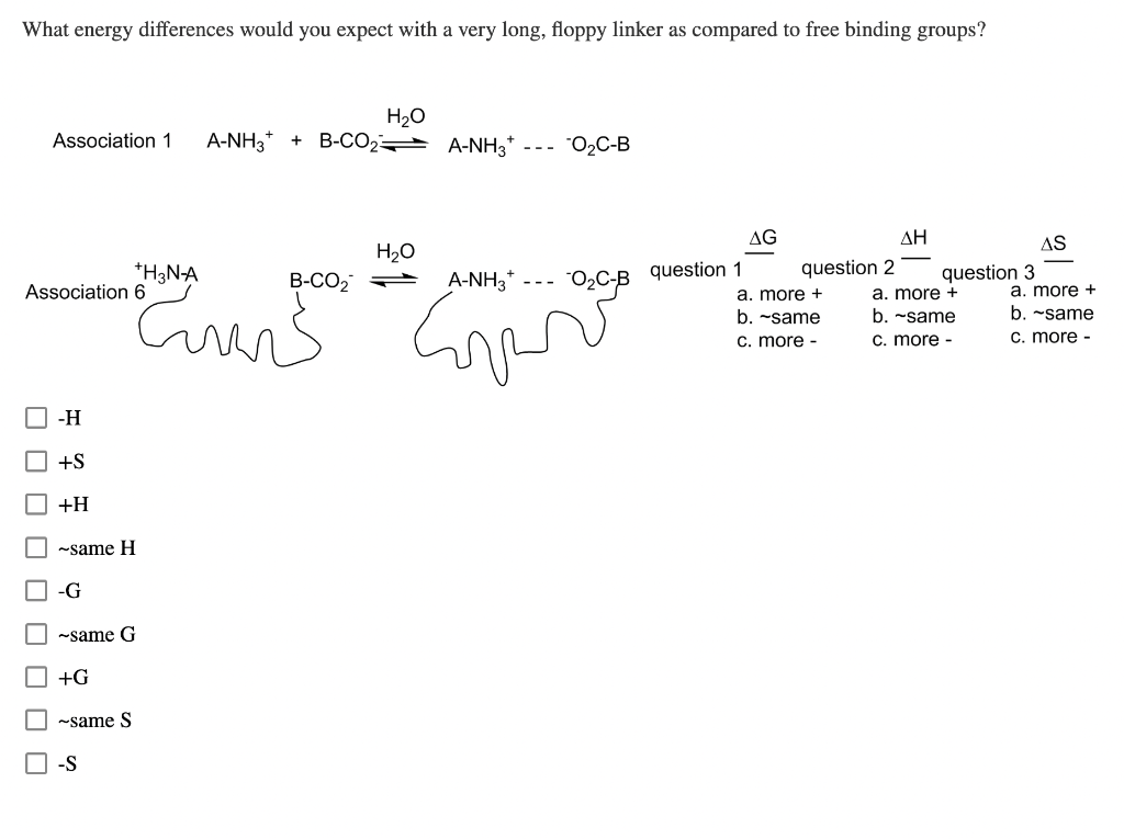  What energy differences would you expect with a very long, floppy