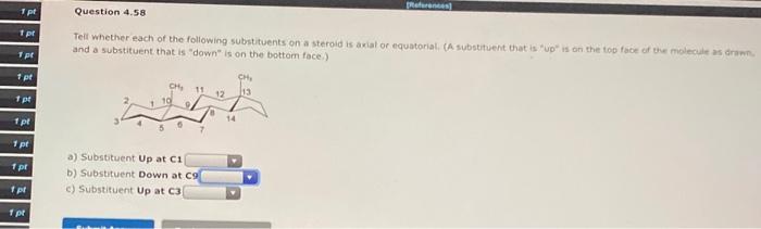 please help malarents 1 pt Question 4.58 pr Tell whether each of