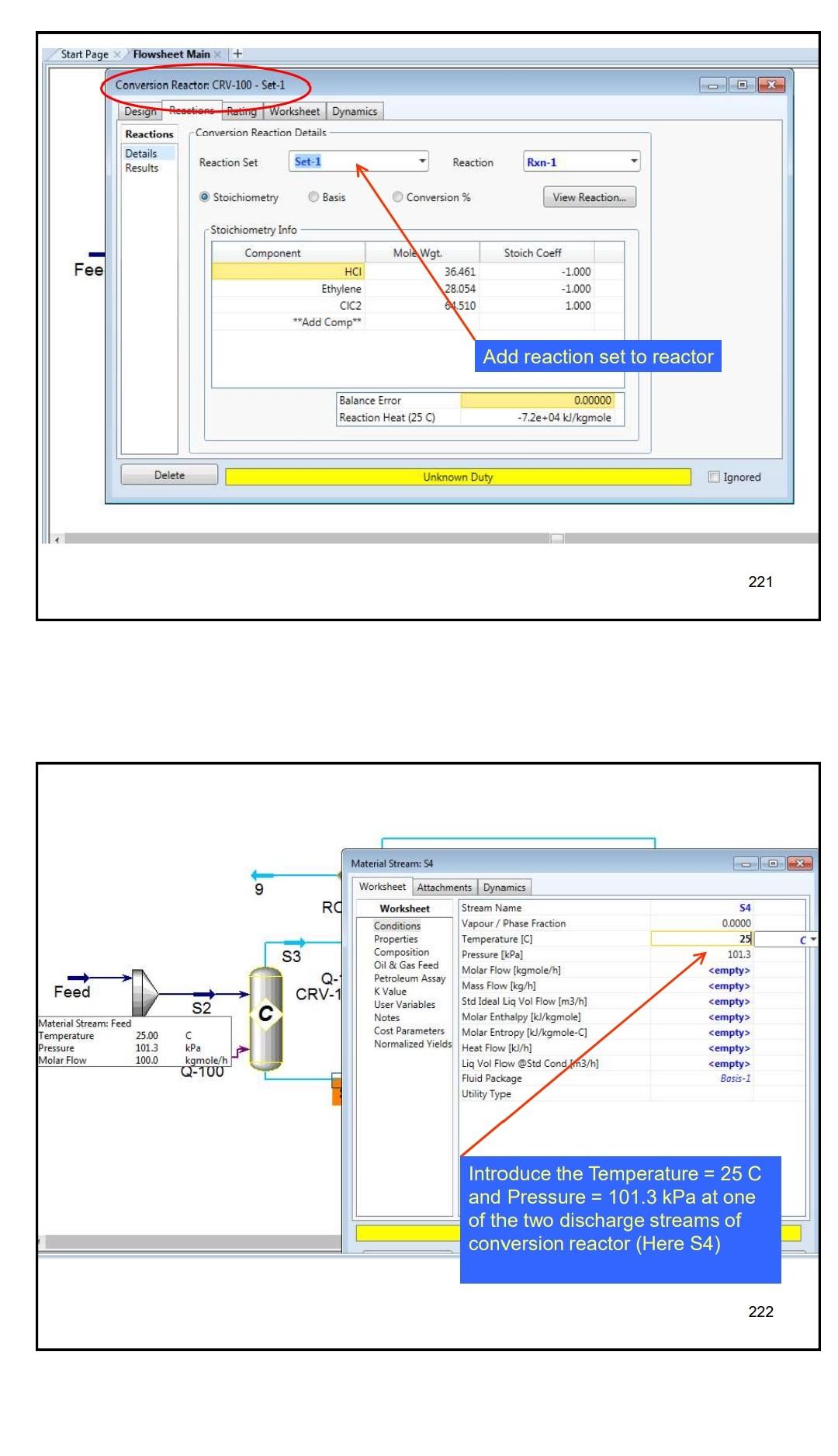 operated at the atmospheric pressure and pressure drops within the unit operations