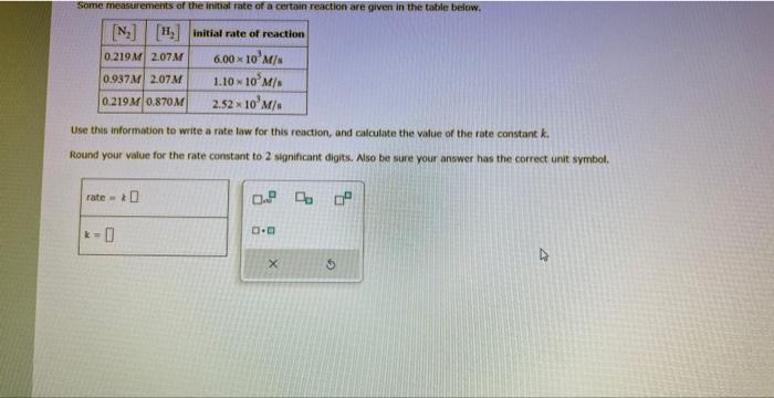  Use thas information to write a rate law for this reaction,