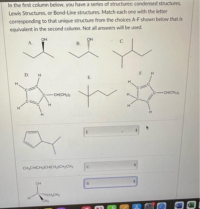 pls answer the following with instructions. In the first column below, you