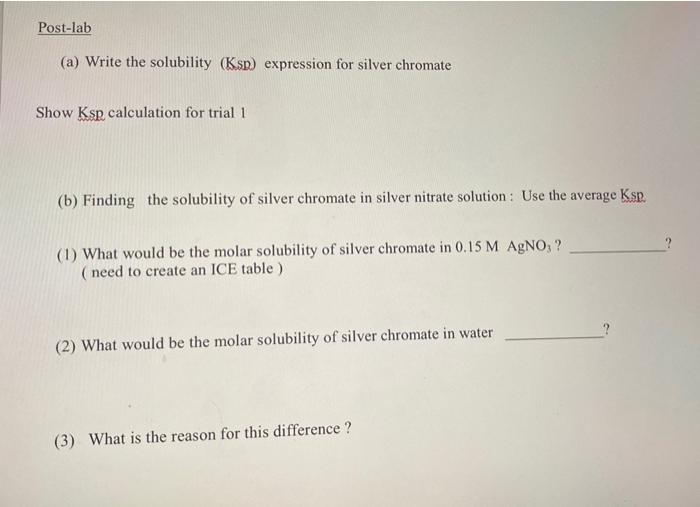 = 0.0051, (2) = 0.0090, (3) = 0.00033 (II) Samples Trials Absorbance