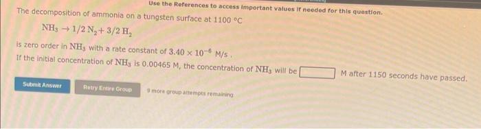  Use the References to access important values it needed for this