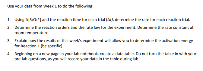 Use your data from Week 1 to do the following: 1.