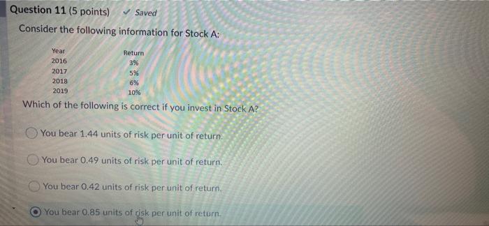 need help with 11 and 12 Saved Question 11 (5 points) Consider