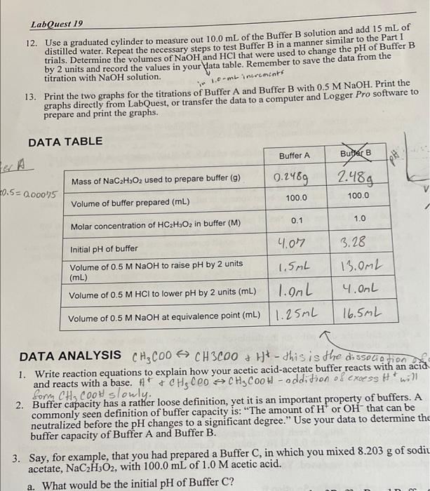 Please help with number 2 & 3 LabQuest 19 12. Use a