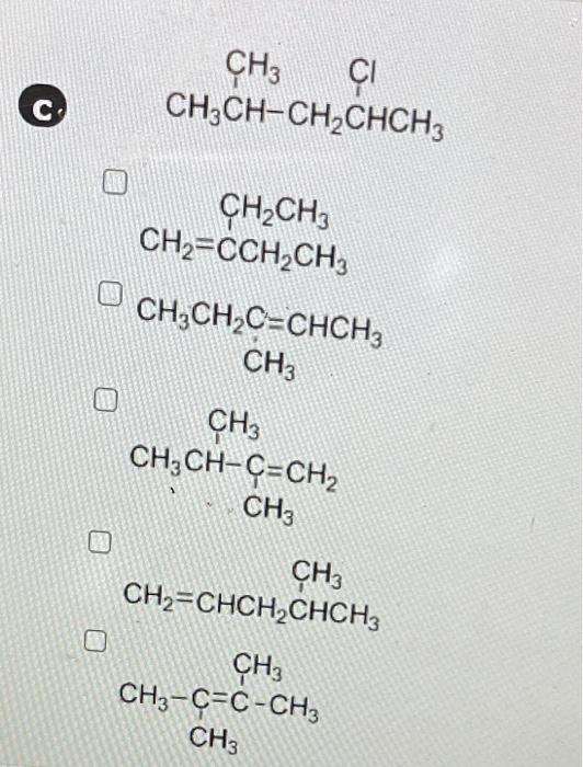 one alkene may give the same compound as the major product. (Select