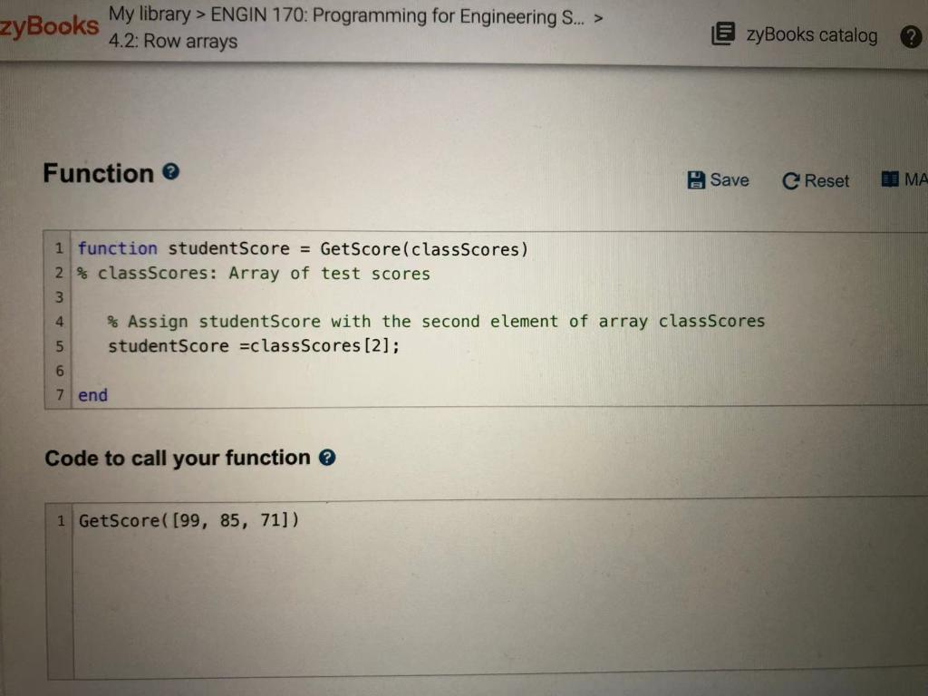 My library > ENGIN 170: Programming for Engineering S... > ZyBooks