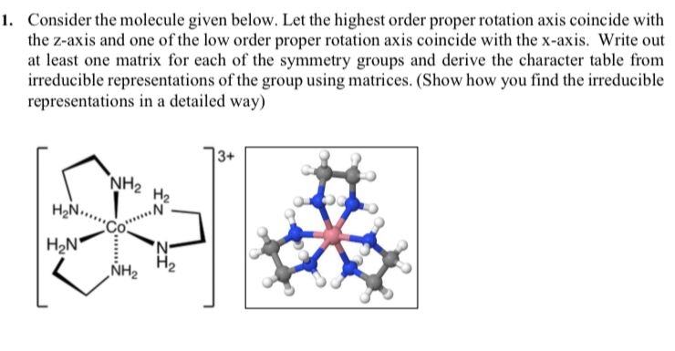 Consider the molecule given below. Let the highest order proper rotation