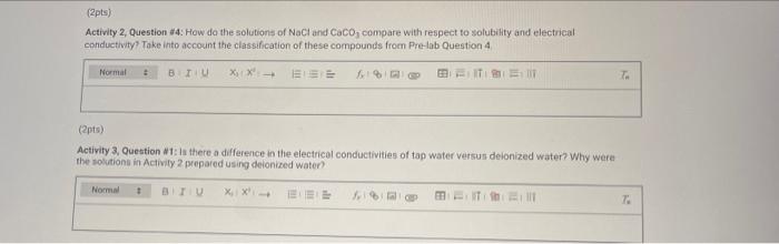 two unknowns (7pts) Data, Contd. Report Table IM.2: Data, Contd. conductivity? Take