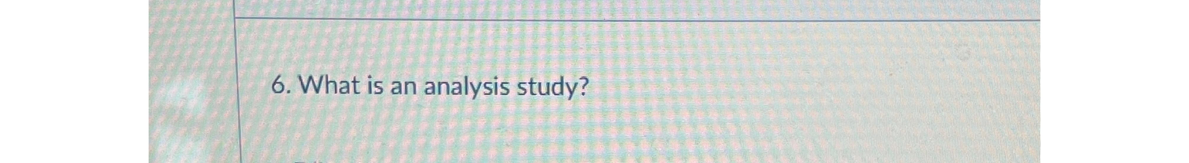  What is an analysis study? In solidworks simulation 