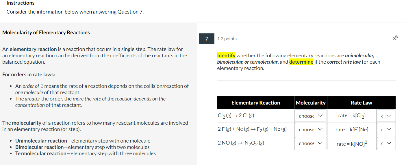Equation 5 1 point The Arrhenius Equation describes the trend exhibited by