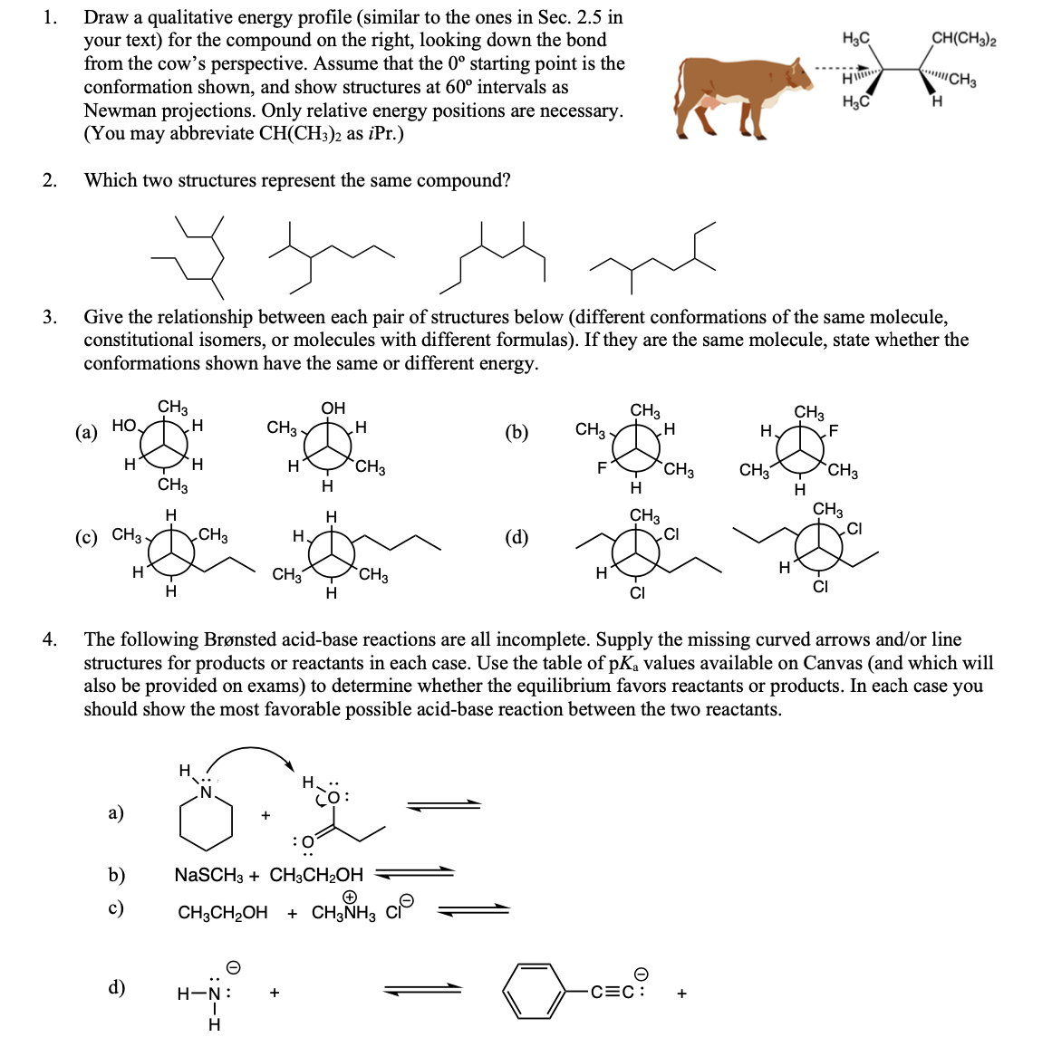  your text) for the compound on the right, looking down the