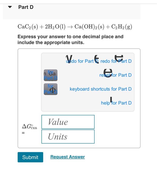 standard free energies of formation to calculate G at 25C for each