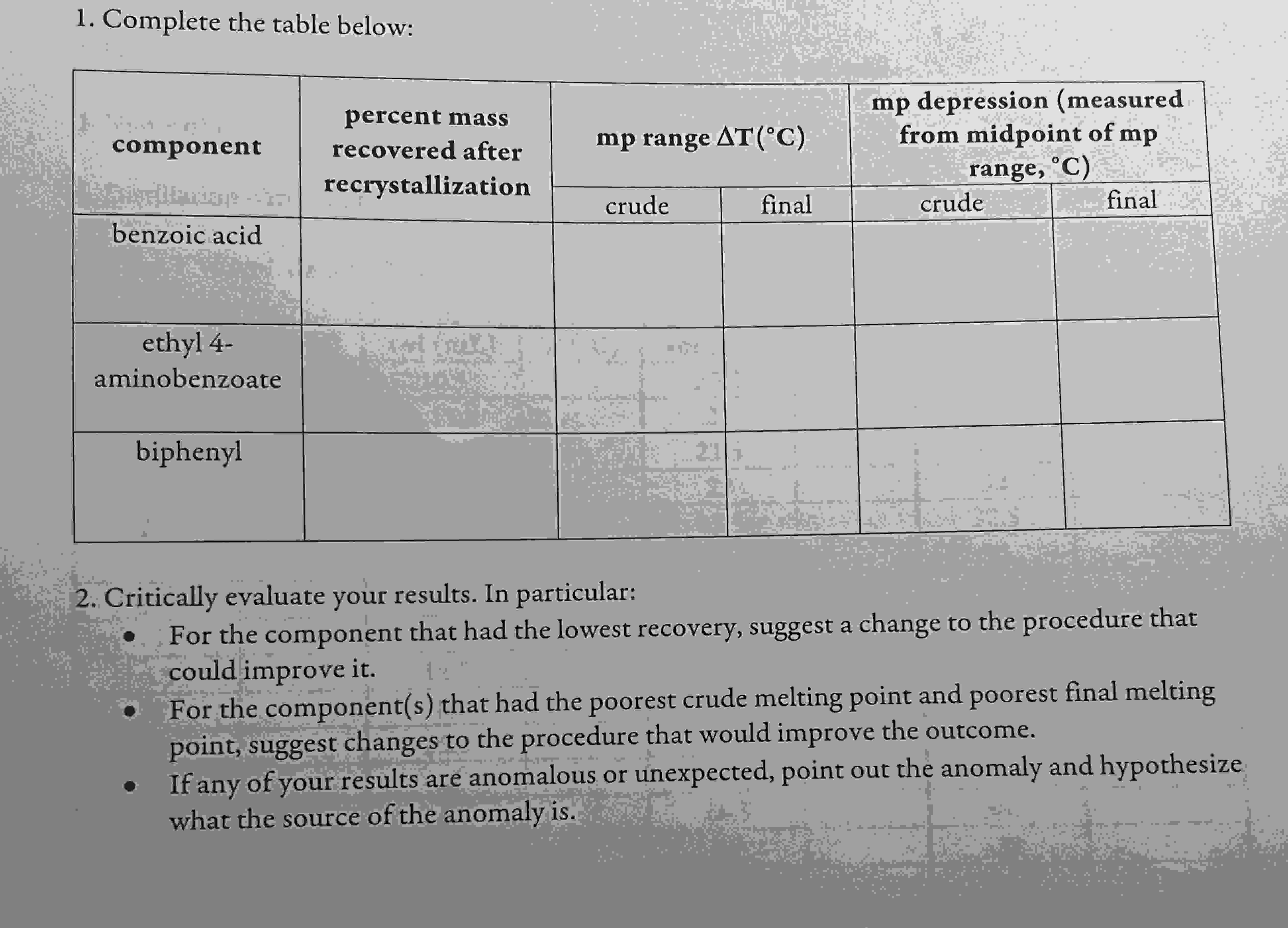  CriticPLEASE HELP ANSWER THIS PAGE ONLY!!! I have included all data