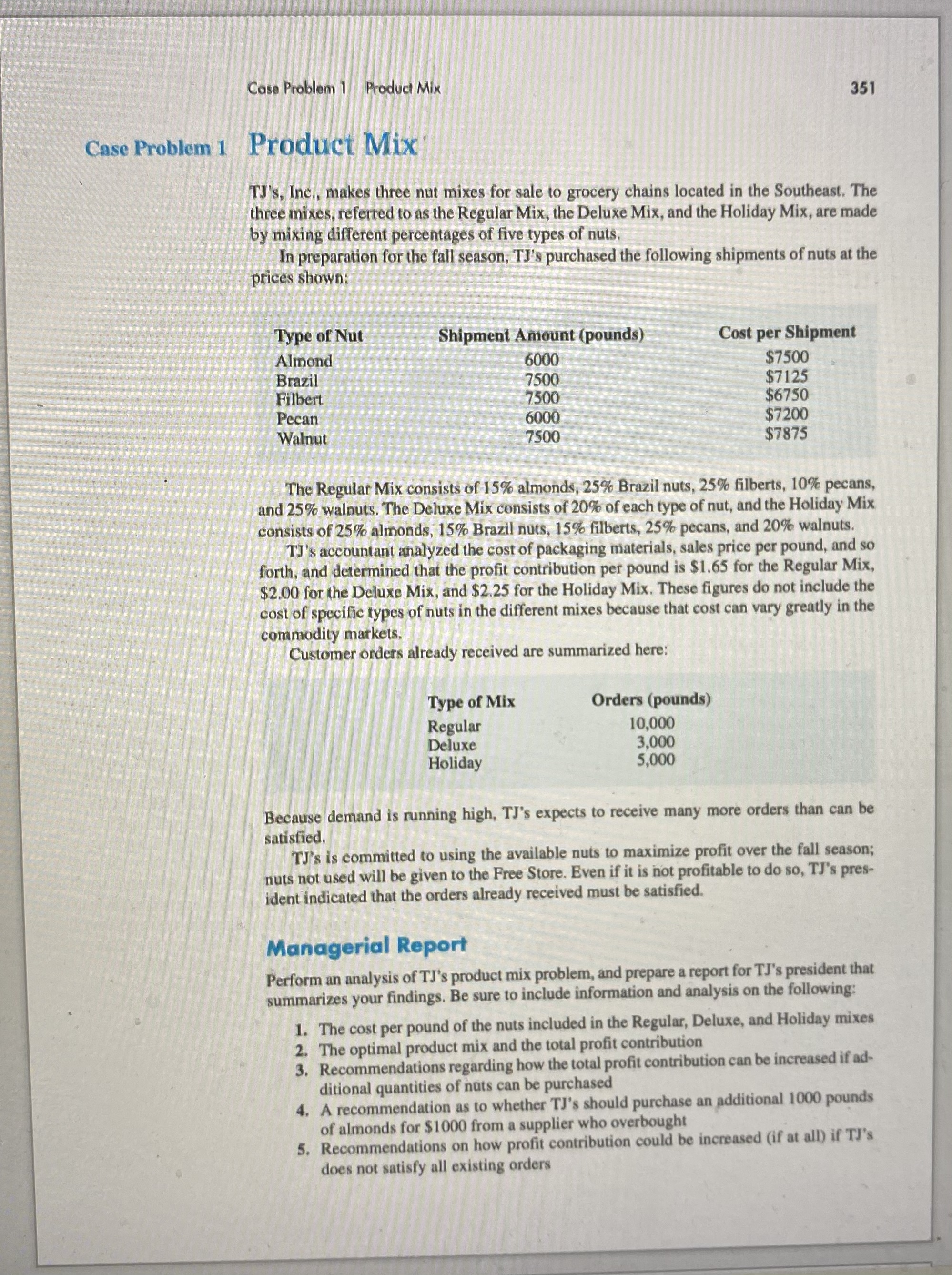 case problem and a sheet needs to be filled from the case.