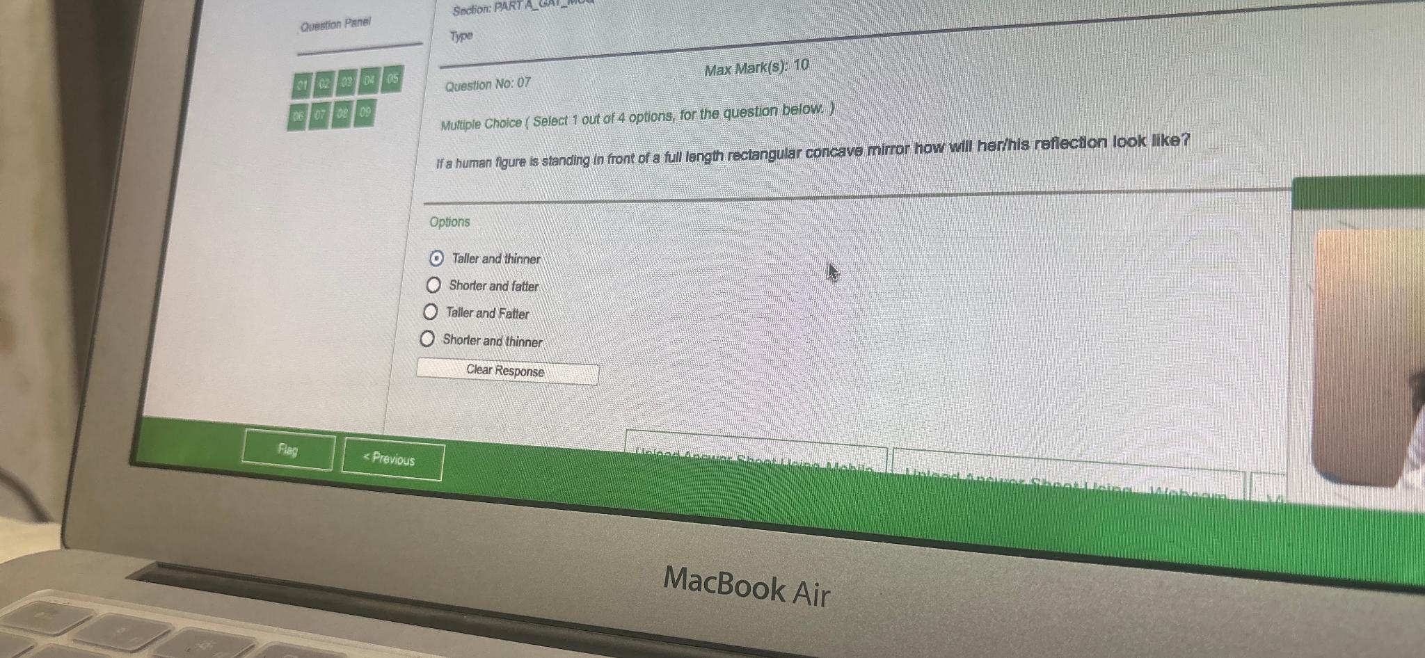  Question Pane Sertion Type Question No: 07 Max Mark(s): 10 Multiple