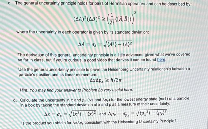 particle in a box that extends from x = 0 to x