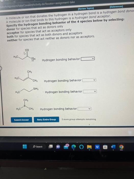 behavior 2 more group attenpts nemaning A molecule or ion that donates