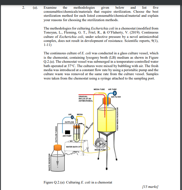  2. 2 (a). list Examine the methodologies given below and five