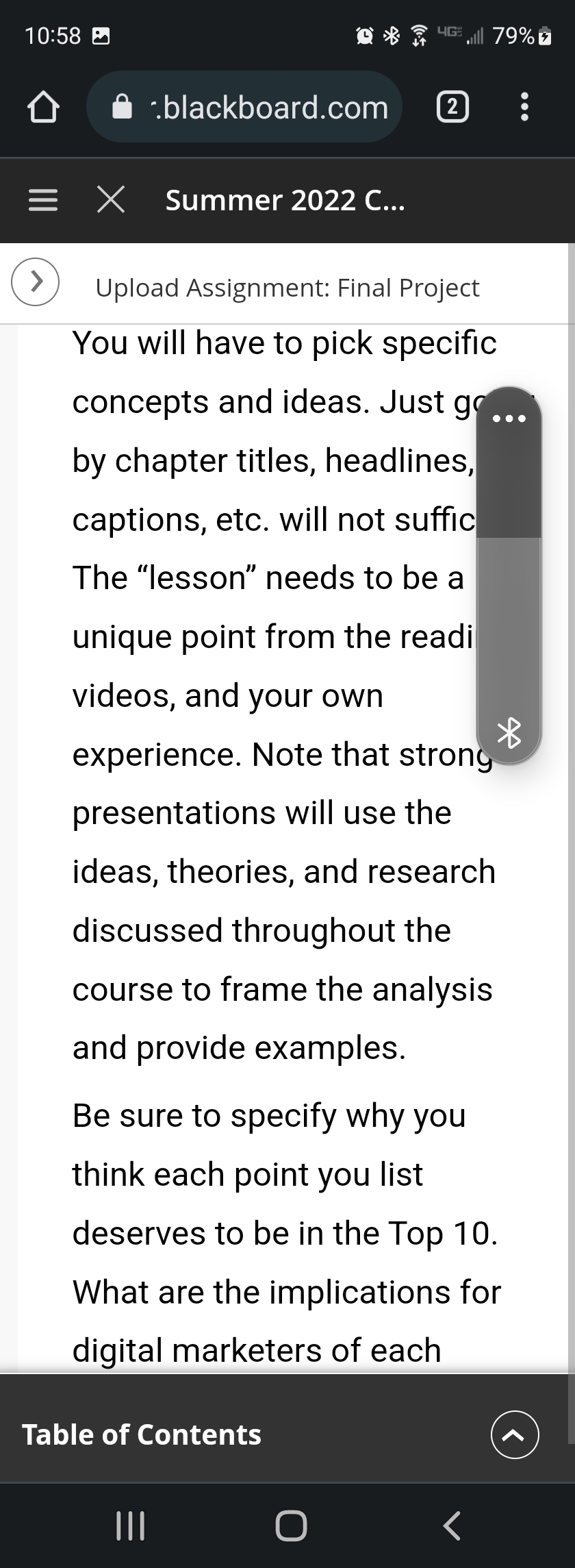 > Upload Assignment: Final Project Top Ten Consumer Behavior Lessons Every Digital