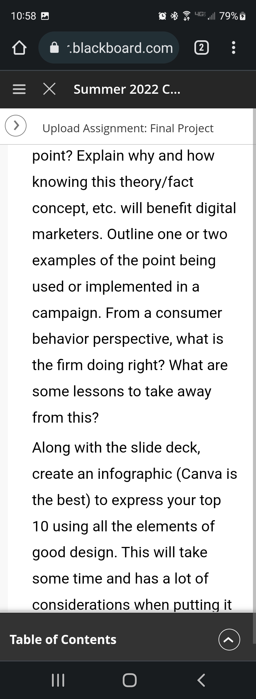 Marketer Should Know The final, integrative individual assignment will be for you