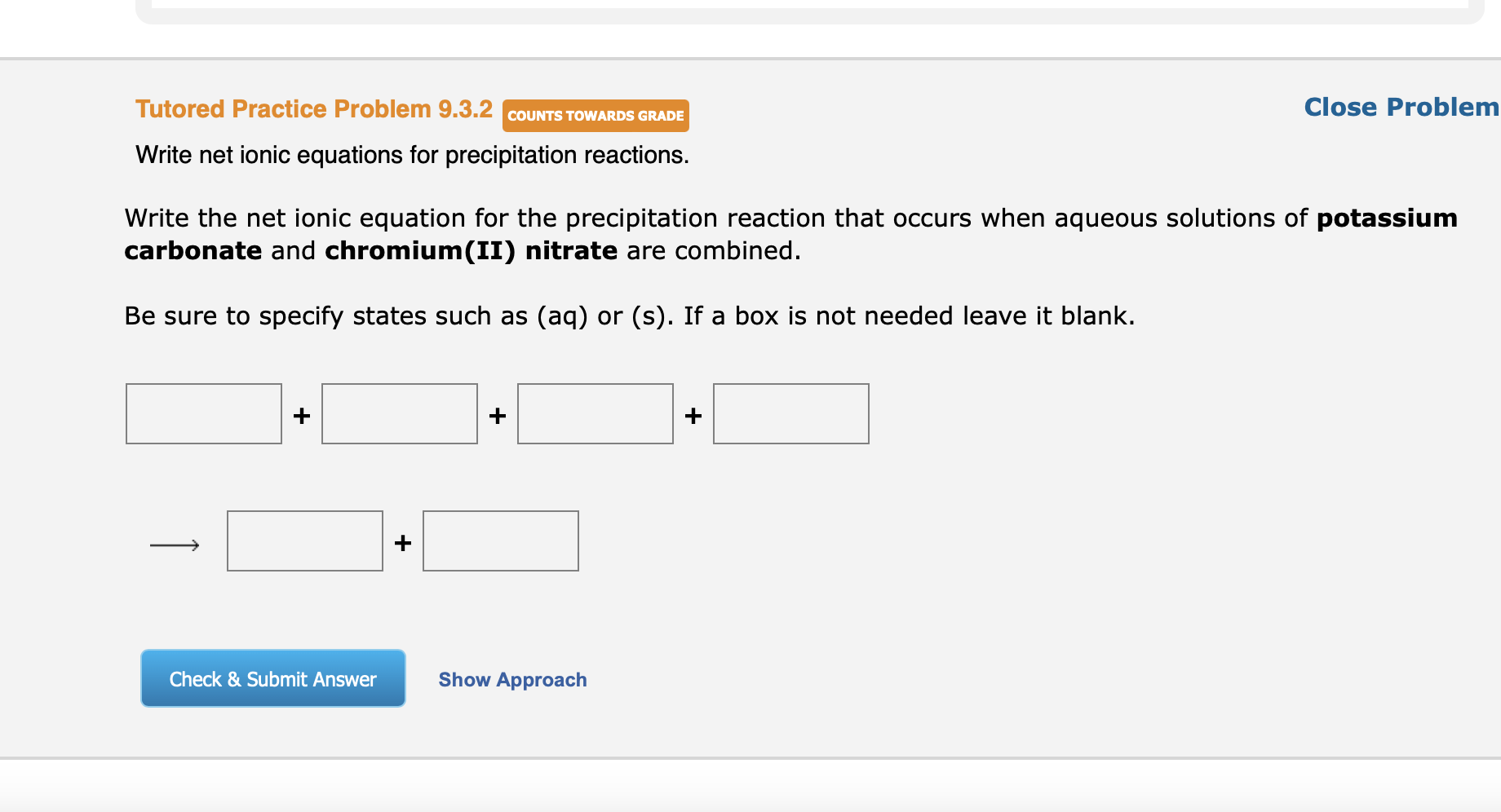 solutions of Fe(NO3)3 and AlBr3 are mixed, does a precipitate form? x