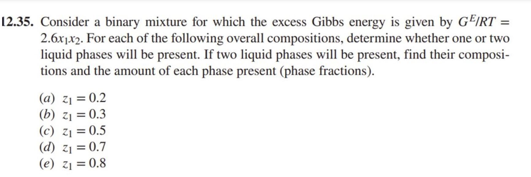 c answer what u can 35. Consider a binary mixture for which
