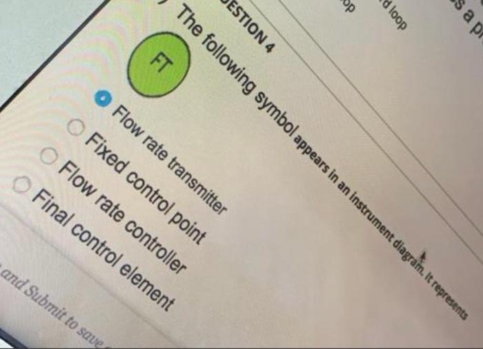  a r. dloop op ESTION 4 Flow rate transmitter Fixed control