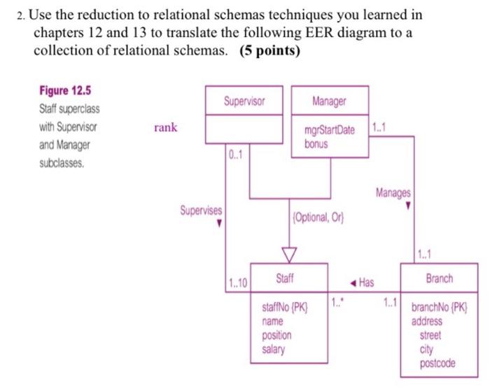 Databaseplz solve q2 with details draw if needed 2. Use the reduction