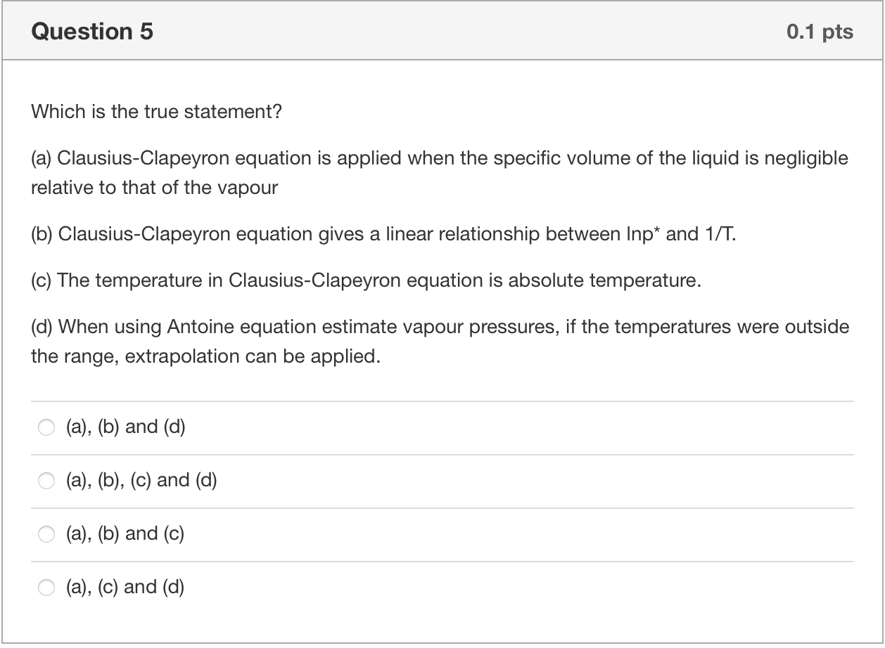 can exist as a non-condensable gas. (c) Sublimation point of of species