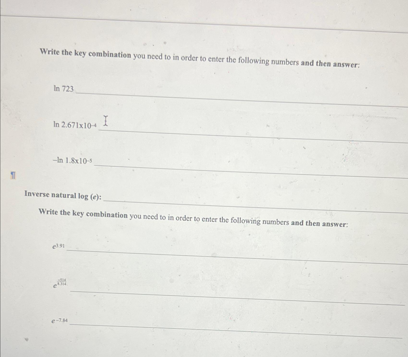  Write the key combination you need to in order to enter