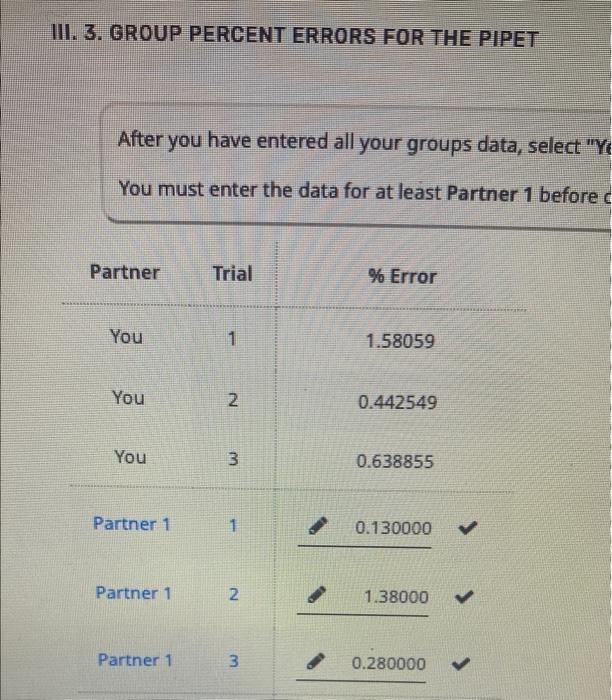 group % error? PART III. GROUP PERCENT ERRORS III. 1. GROUP PERCENT