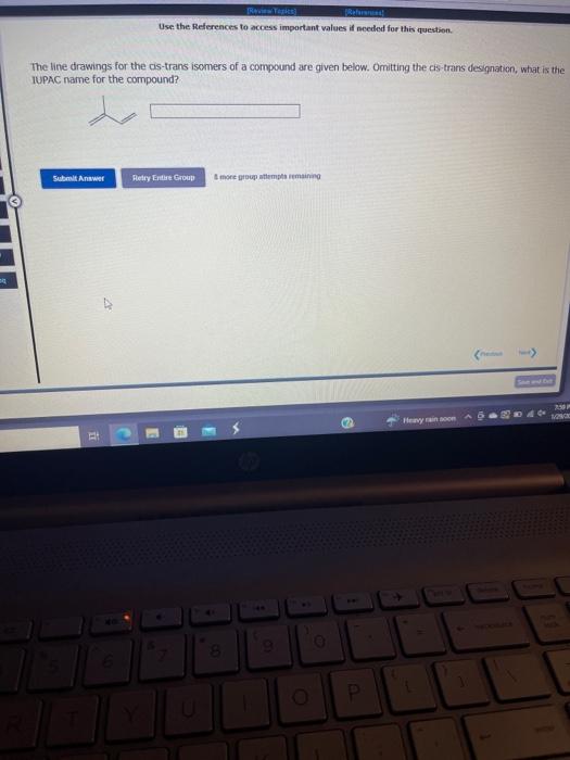 important values if needed for this que What is the IUPAC name