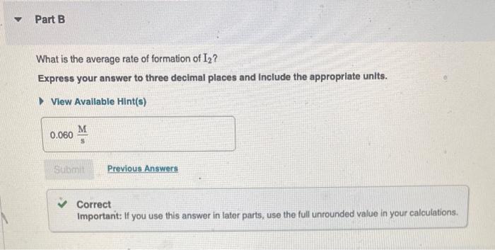 rate of formation of HCl ? Express your answer to three decimal