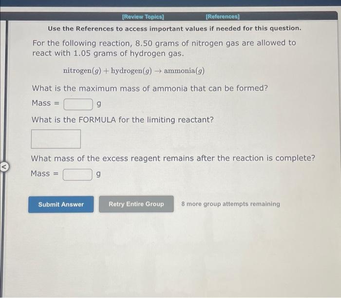  Use the References to access important values if needed for this