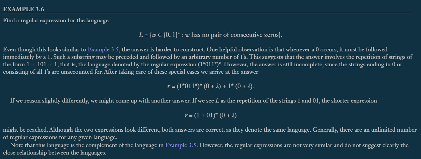 in Example 3.6. Find two other equivalent expressions. 6. Show that r